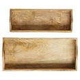 thumbnail image 1 of 3R Studios Rectangle Mango Wood Trays - Set of 2, 1 of 3