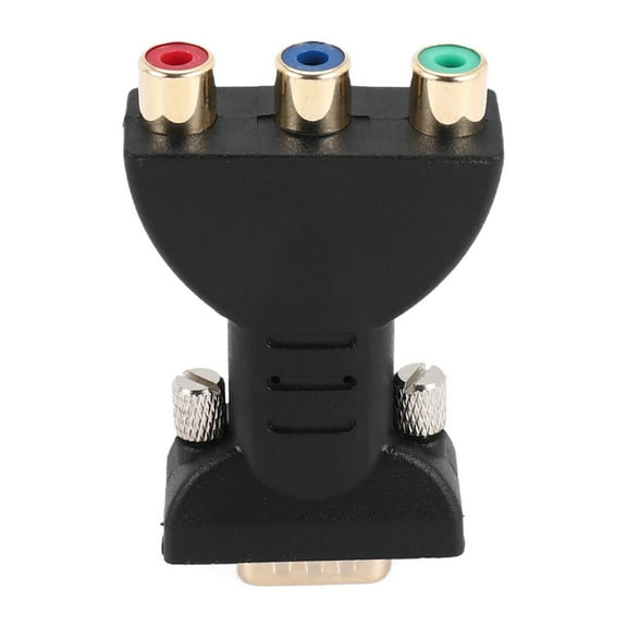 3RCA RGB Female to HD 15-Pin VGA Style Component Video Jack Adapter Conventer
