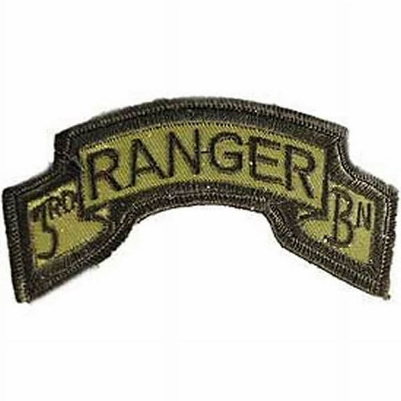 3RD ARMY RANGER BATTALION SCROLL ROCKER PATCH - OLIVE DRAB OD GREEN - Veteran Owned Business.