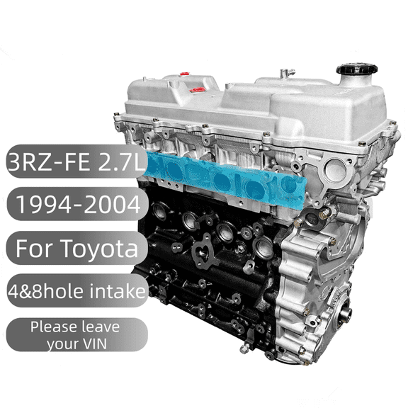 3RZFE 2.7L Long Block Engine Assembly For 1994-2004 Toyota 4runner T100 Tacoma 4&8 Port Intake