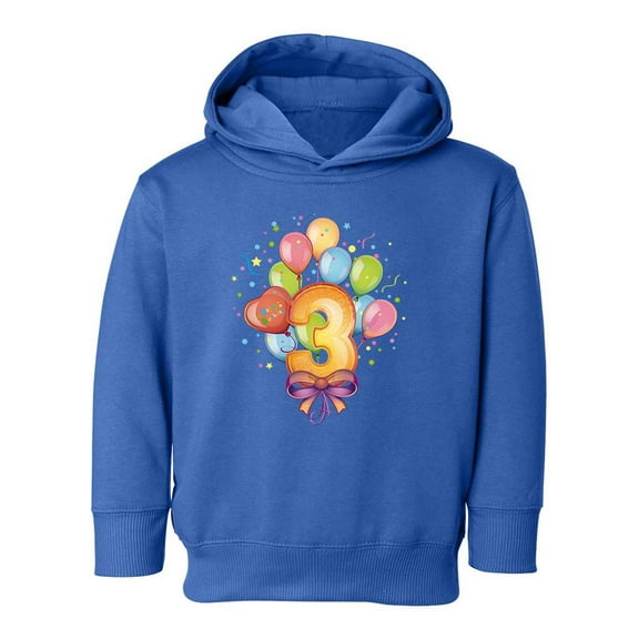 3Rd Birthday Balloons Hoodie Toddler -Image by Shutterstock, 5 Toddler