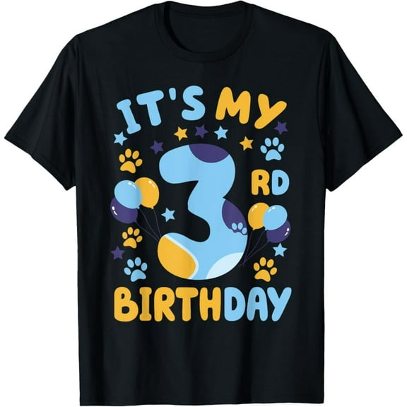3Rd Birthday Dog Theme Party Three Year Old Unisex T-Shirt S-5Xl - Best Birthday Gifts