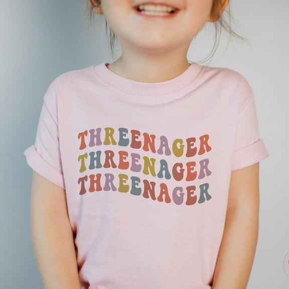3Rd Birthday Shirt - Threenager Toddler Shirt - Third Birthday Toddler Tee TODDLER SHORT SLEEVE TEE BELLA CANVAS 3001T