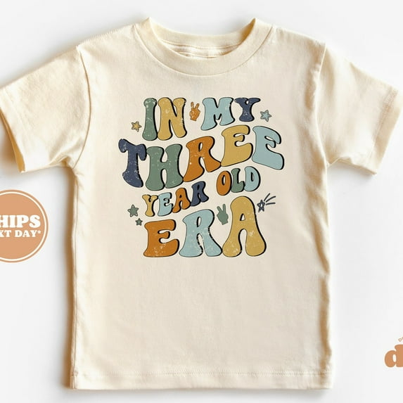 3Rd Birthday Toddler Shirt - In My Three Year Old Era Kids Birthday Shirt - Third Birthday Toddler Tee TODDLER SHORT SLEEVE TEE BELLA CANVAS 3001T