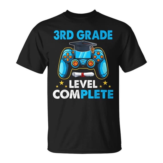 3Rd Grade Level Complete Last Day Of School Graduate Boys TShirt ...