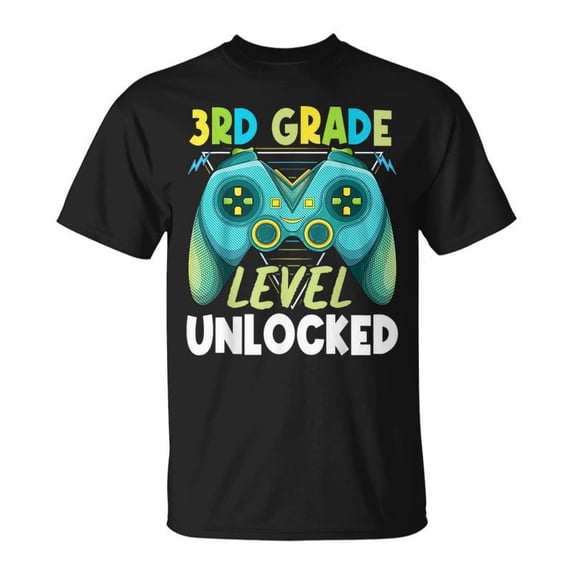 3Rd Grade Level Unlocked First Day Back To School Boys TShirt - Walmart.com