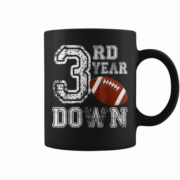 3Rd Year Down Football Lover Third Birthday Boy Party Coffee Mugs