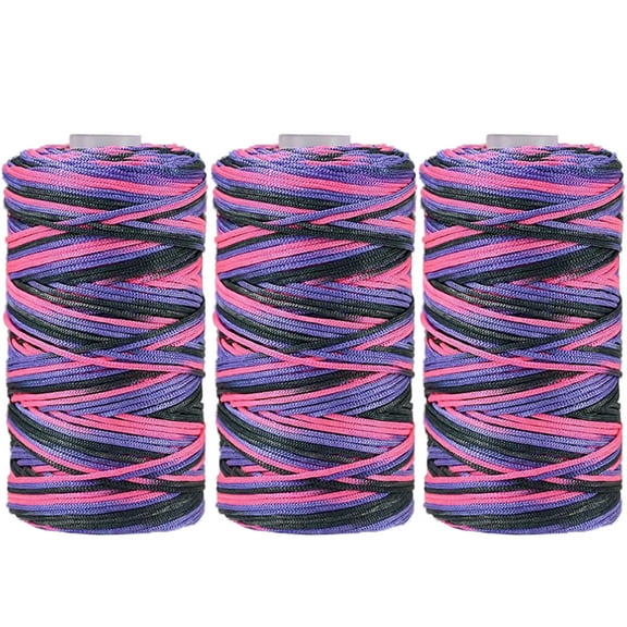 3Roll Macrame Cord 1.5mm Colored Rope Colorful Soft Craft Cord for Wall Hanging Plant Hangers Crafts Knitting Type 5