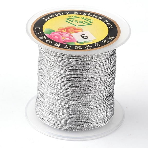 3Roll Round Metallic Thread 12-Ply Gainsboro