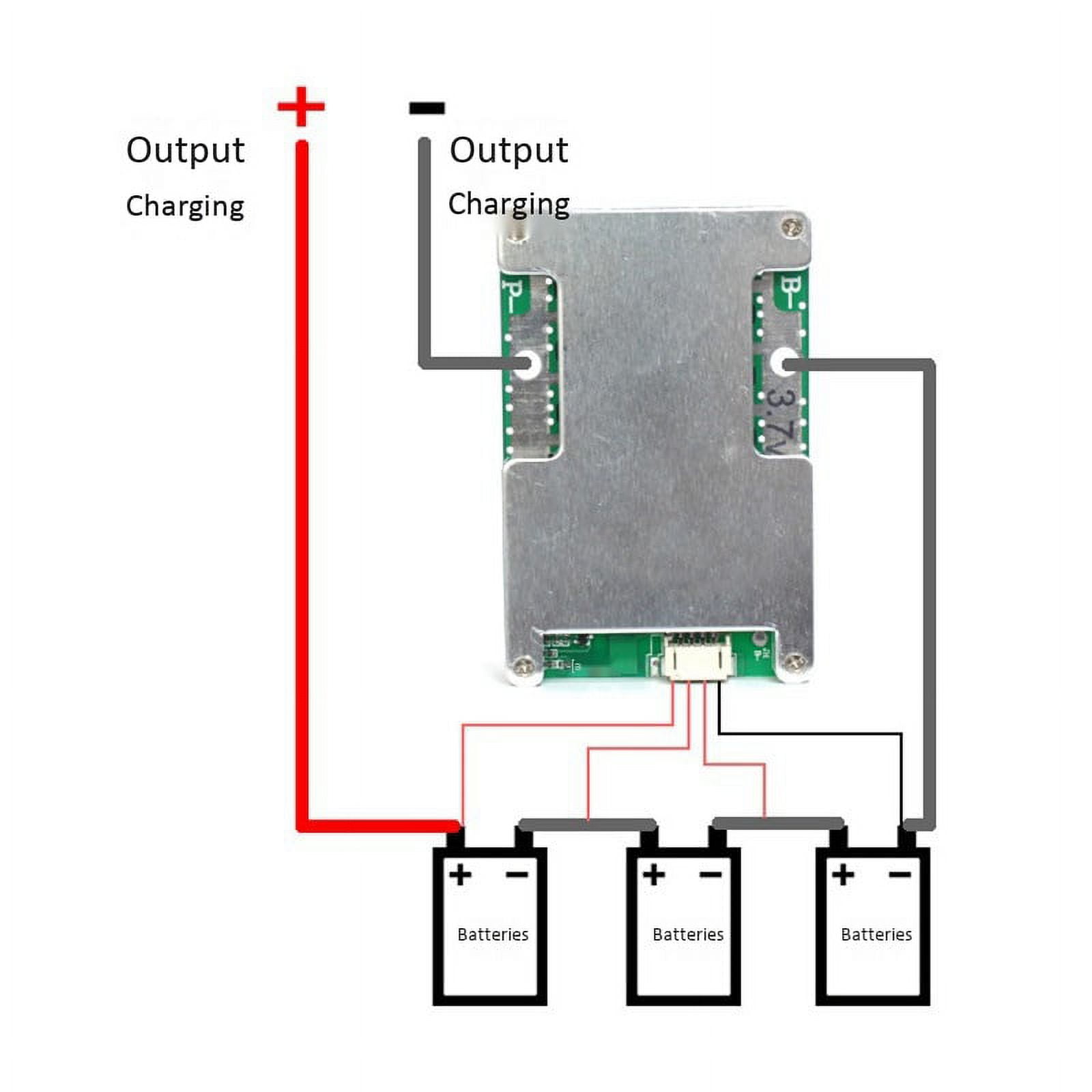 3S 12V 120A BMS Lithium Battery Charger Protection Board with Power
