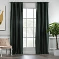 thumbnail image 1 of 3S BROTHERS Solid Linen Look Curtains Drapes Home Decorative Set of 2 Panels Linen Window Curtains Hanging Back Tap & Rod Pocket Nursery Room Bedroom Office - Duck Green 52"x108" Each, 1 of 7