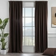 thumbnail image 1 of 3S BROTHERS Solid Linen Look Curtains Drapes Home Decorative Set of 2 Panels Linen Window Curtains Hanging Back Tap & Rod Pocket Nursery Room Bedroom Office - Brown 52"x95" Each, 1 of 7