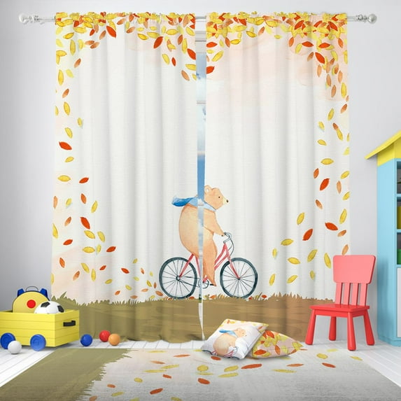 3S Brother's Bear 100% Blackout Curtains for Kids Bedroom Thermal Insulated Noise Reducing Home Décor Printed Window Curtains Set of 2 Panels - Made in Turkey Each(52"Wx84"L)
