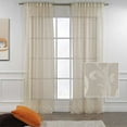 thumbnail image 1 of 3S Brother's Beige Lace Sheers Extra Long Floral Style Curtains Set of 2 Panels Rod Pocket & Back Tab Home Décor Window Custom Made Drapes 10-30 Ft. Long -Made in Turkey Each Panel (52"W x 180"L), 1 of 6