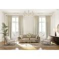thumbnail image 1 of 3S Brother's Cream Extra Long Shiny Velvet Curtains Luxury Colors Light Blocking Hang Back Tab & Rod Pocket 1 Panel Curtain 5-30 Ft Home Décor Custom Made Drapes -Made in Turkey(52"W X 288"L), 1 of 6
