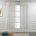 thumbnail image 1 of 3S Brother's Cream Lace Sheers Extra Long Floral Style Curtains Set of 2 Panels Rod Pocket & Back Tab Home Décor Window Custom Made Drapes 10-30 Ft. Long -Made in Turkey Each Panel (52"W x 264"L), 1 of 6