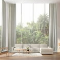 thumbnail image 1 of 3S Brother's Extra Long Room Darkening 144" Length Faux Velvet White Curtain Drapes - Hanging Back Tab 5-25 Feet Custom Made ( 1 Panel ) - Made in Turkey (100"Wx144"L), 1 of 5