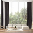 thumbnail image 1 of 3S Brother's Extra Long Room Darkening 180" Length Faux Velvet Grey Curtain Drapes - Hanging Back Tab 5-25 Feet Custom Made ( 1 Panel ) - Made in Turkey (52"Wx180"L), 1 of 5