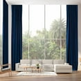 thumbnail image 1 of 3S Brother's Extra Long Room Darkening 252" Length Faux Velvet Navy Blue Curtain Drapes - Hanging Back Tab 5-25 Feet Custom Made ( 1 Panel ) - Made in Turkey (52"Wx252"L), 1 of 7