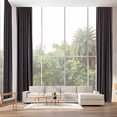 thumbnail image 1 of 3S Brother's Extra Long Room Darkening 63" Length Faux Velvet Grey Curtain Drapes - Hanging Back Tab 5-25 Feet Custom Made ( 1 Panel ) - Made in Turkey (52"Wx63"L), 1 of 6
