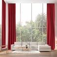 thumbnail image 1 of 3S Brother's Extra Long Room Darkening 95" Length Faux Velvet Red Curtain Drapes - Hanging Back Tab 5-25 Feet Custom Made ( 1 Panel ) - Made in Turkey (100"Wx95"L), 1 of 6