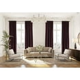 thumbnail image 1 of 3S Brother's Extra Long Solid Luxury Matte Velvet Soft Curtain Currant-Sangria Single Panel Hanging Back Tap & Rod Pocket Home Décor 5-25 Feet Custom Made Curtains -Made in Turkey Each(52"x108"), 1 of 7