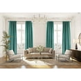 thumbnail image 1 of 3S Brother's Extra Long Solid Luxury Matte Velvet Soft Curtain Powder Blue Single Panel Hanging Back Tap & Rod Pocket Home Décor 5-25 Feet Custom Made Curtains -Made in Turkey Each(52"x63"), 1 of 7