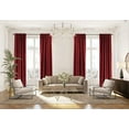 thumbnail image 1 of 3S Brother's Extra Long Solid Luxury Matte Velvet Soft Curtain Scarlet Single Panel Hanging Back Tap & Rod Pocket Home Décor 5-25 Feet Custom Made Curtains -Made in Turkey Each(52"x63"), 1 of 7