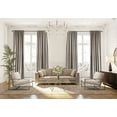 thumbnail image 1 of 3S Brother's Extra Long Solid Luxury Matte Velvet Soft Curtain Seashell Single Panel Hanging Back Tap & Rod Pocket Home Décor 5-25 Feet Custom Made Curtains -Made in Turkey Each(52"x63"), 1 of 7
