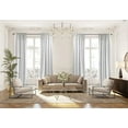thumbnail image 1 of 3S Brother's Extra Long Solid Luxury Matte Velvet Soft Curtain White Single Panel Hanging Back Tap & Rod Pocket Home Décor 5-25 Feet Custom Made Curtains -Made in Turkey Each(52"x108"), 1 of 7