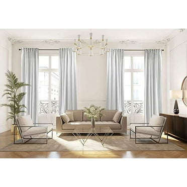 3S Brother's Extra Long Solid Luxury Matte Velvet Soft Curtain White Single Panel Hanging Back Tap & Rod Pocket Home Décor 5-25 Feet Custom Made Curtains -Made in Turkey Each(52"x63")