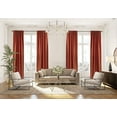 thumbnail image 1 of 3S Brother's Extra Long Solid Luxury Matte Velvet Soft Curtain Yam Orange Single Panel Hanging Back Tap & Rod Pocket Home Décor 5-25 Feet Custom Made Curtains -Made in Turkey Each(52"x95"), 1 of 7