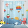 thumbnail image 1 of 3S Brother's Flying Balloons 100% Blackout Curtains for Kids Bedroom Thermal Insulated Noise Reducing Home Décor Printed Window Curtains Set of 2 Panels - Made in Turkey Each(52"Wx84"L), 1 of 6