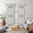thumbnail image 1 of 3S Brother's Home Décor Curtains BOHO Design Set of 2 Panels Velvet Look Hanging Back Tap and Rod Pocket Décor Nursery Room Bedroom Kitchen Window - Made in Turkey 32White (52"Wx63"L), 1 of 6