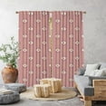 thumbnail image 1 of 3S Brother's Home Décor Curtains BOHO Design Set of 2 Panels Velvet Look Hanging Back Tap and Rod Pocket Décor Nursery Room Bedroom Kitchen Window - Made in Turkey 38Pink (52"Wx84"L), 1 of 6