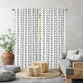 thumbnail image 1 of 3S Brother's Home Décor Curtains BOHO Design Set of 2 Panels Velvet Look Hanging Back Tap and Rod Pocket Décor Nursery Room Bedroom Kitchen Window - Made in Turkey 30White (52"Wx84"L), 1 of 6