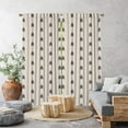 thumbnail image 1 of 3S Brother's Home Décor Curtains BOHO Design Set of 2 Panels Velvet Look Hanging Back Tap and Rod Pocket Décor Nursery Room Bedroom Kitchen Window - Made in Turkey 31Ecru (52"Wx95"L), 1 of 6