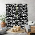 thumbnail image 1 of 3S Brother's Home Décor Curtains BOHO Design Set of 2 Panels Velvet Look Hanging Back Tap and Rod Pocket Décor Nursery Room Bedroom Kitchen Window - Made in Turkey 29Black (52"Wx84"L), 1 of 6