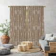 thumbnail image 1 of 3S Brother's Home Décor Curtains BOHO Design Set of 2 Panels Velvet Look Hanging Back Tap and Rod Pocket Décor Nursery Room Bedroom Kitchen Window - Made in Turkey 32Cas-Stone (52"Wx84"L), 1 of 6