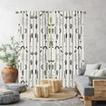 thumbnail image 1 of 3S Brother's Home Décor Curtains BOHO Design Set of 2 Panels Velvet Look Hanging Back Tap and Rod Pocket Décor Nursery Room Bedroom Kitchen Window - Made in Turkey 33White (52"Wx63"L), 1 of 6