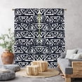thumbnail image 1 of 3S Brother's Home Décor Curtains BOHO Design Set of 2 Panels Velvet Look Hanging Back Tap and Rod Pocket Décor Nursery Room Bedroom Kitchen Window - Made in Turkey 29Nav-Blue (52"Wx72"L), 1 of 6