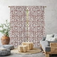 thumbnail image 1 of 3S Brother's Home Décor Curtains BOHO Design Set of 2 Panels Velvet Look Hanging Back Tap and Rod Pocket Décor Nursery Room Bedroom Kitchen Window - Made in Turkey 29B-Pink (52"Wx95"L), 1 of 6