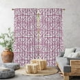 thumbnail image 1 of 3S Brother's Home Décor Curtains BOHO Design Set of 2 Panels Velvet Look Hanging Back Tap and Rod Pocket Décor Nursery Room Bedroom Kitchen Window - Made in Turkey 29Pink (52"Wx95"L), 1 of 6