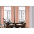 thumbnail image 1 of 3S Brother's Home Decorative Baby Pink Curtains Extra Wide Extra Long Luxury Colors Linen Look Custom Made 5-25 Feet Made in Turkey Hang Back Tab ( 1 Panel ) Home Décor (52"Wx84"L), 1 of 6