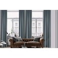 thumbnail image 1 of 3S Brother's Home Decorative Blue Curtains Extra Long Luxury Colors Linen Look Custom Made 5-25 Feet Made in Turkey Hang Back Tab ( 1 Panel ) Home Décor -(52"Wx300"L), 1 of 6