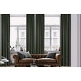 thumbnail image 1 of 3S Brother's Home Decorative Dark Green Curtains 100" Wide Extra Long Luxury Colors Linen Look Custom Made 5-25 Feet Made in Turkey Hang Back Tab & Rod Pocket Single Panel Home Décor (100"Wx240"L), 1 of 6