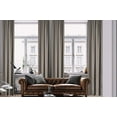 thumbnail image 1 of 3S Brother's Home Decorative Light Grey Curtains Extra Wide Extra Long Luxury Colors Linen Look Custom Made 5-25 Feet Made in Turkey Hang Back Tab ( 1 Panel ) Home Décor (100"Wx84"L), 1 of 6