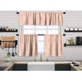 thumbnail image 1 of 3S Brother's Kitchen Valance BOHO Printed Set of 3 Hanging Rod Pocket & Back Tab Window Décor Valances Tiers Café Curtains -Made in Turkey 0035( Salmon 50"x14" Valance - 2 Tiers 24"x30"), 1 of 4