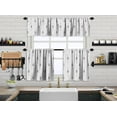 thumbnail image 1 of 3S Brother's Kitchen Valance BOHO Printed Set of 3 Hanging Rod Pocket & Back Tab Window Décor Valances Tiers Café Curtains -Made in Turkey 0035( White 50"x14" Valance - 2 Tiers 24"x30"), 1 of 4