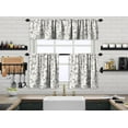 thumbnail image 1 of 3S Brother's Kitchen Valance BOHO Printed Set of 3 Hanging Rod Pocket & Back Tab Window Décor Valances Tiers Café Curtains -Made in Turkey 0036( Ecru 50"x14" Valance - 2 Tiers 24"x30"), 1 of 4